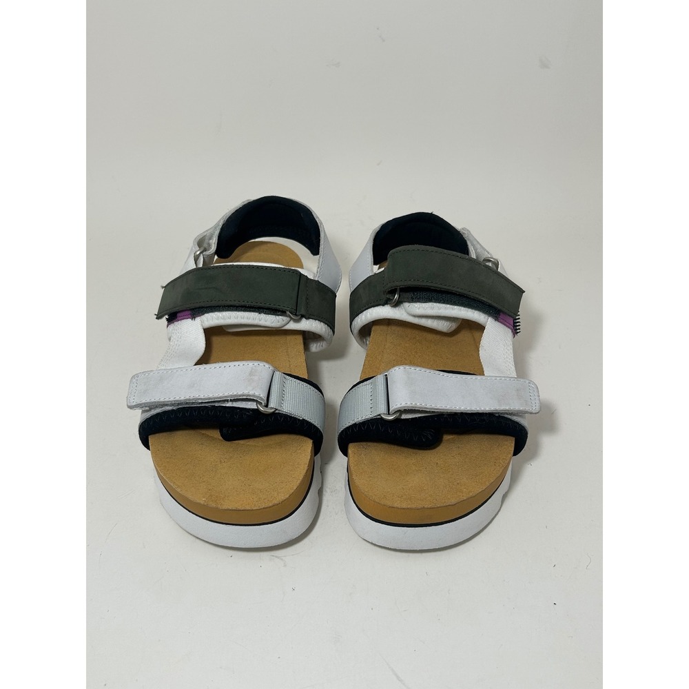 Timberland Santa Monica Sunrise Platform Sandals White Green Purple A422Q 6.5